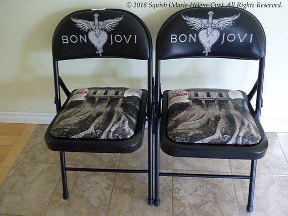 Chaises VIP du spectacle de Bon Jovi à Montréal, Québec, Canada (17 mai 2018)